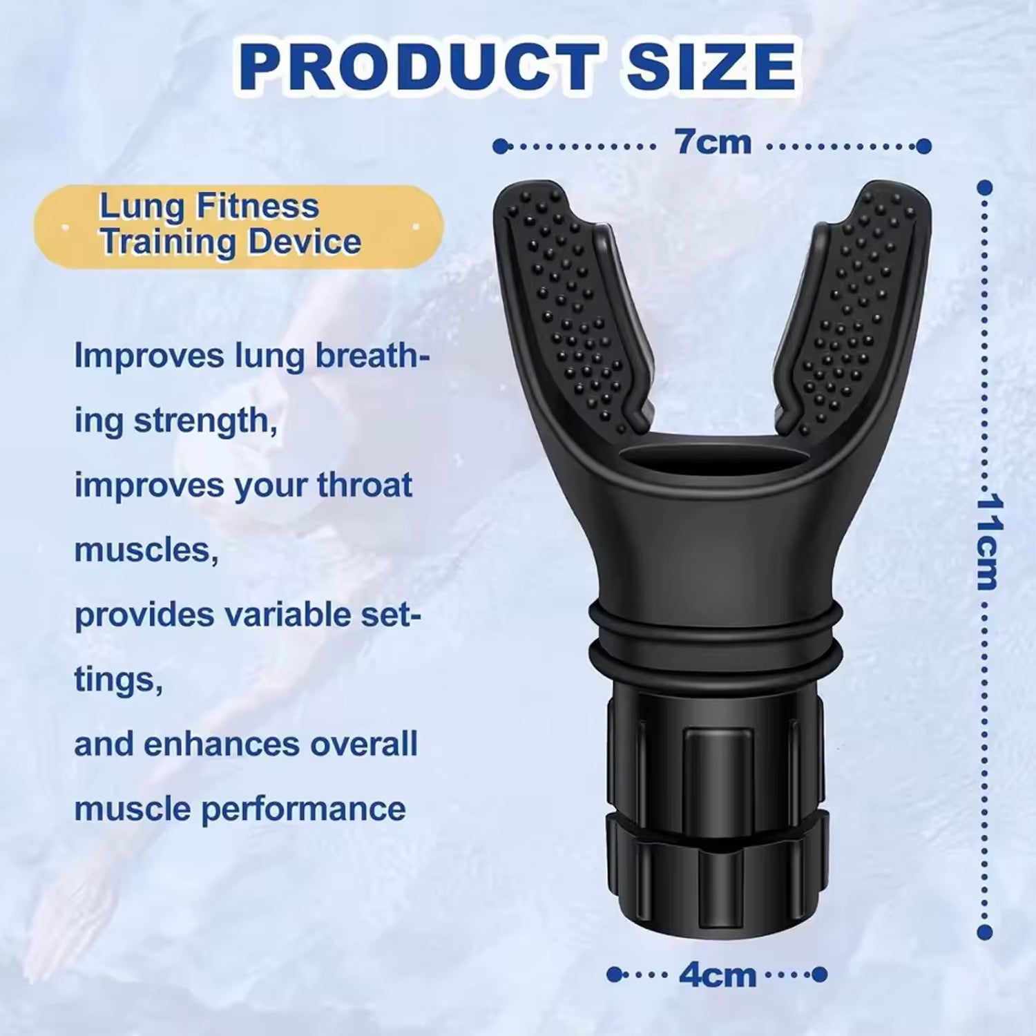Breathing Trainer Lung Flexer Durable Fitness Exerciser Increases Lung Capacity Breath Adjustable Levels Respiratory Deep Breath