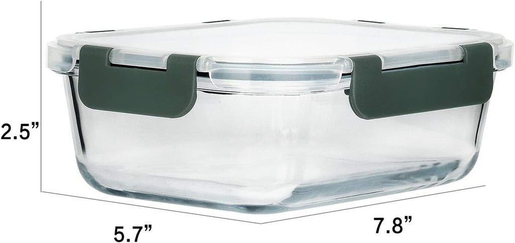 MCIRCO Glass Meal Prep Containers, 8 Packs of 30 Oz Airtight Glass Lunch Containers with Lids - Bpa-Free, Microwave, Oven, Freezer & Dishwasher Safe