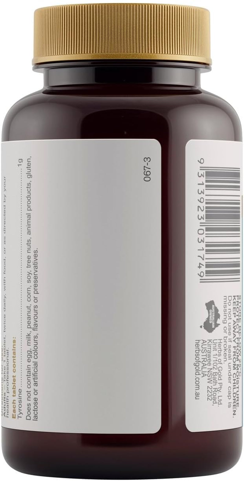 Tyrosine 1000 60 Tablets, Multicolor