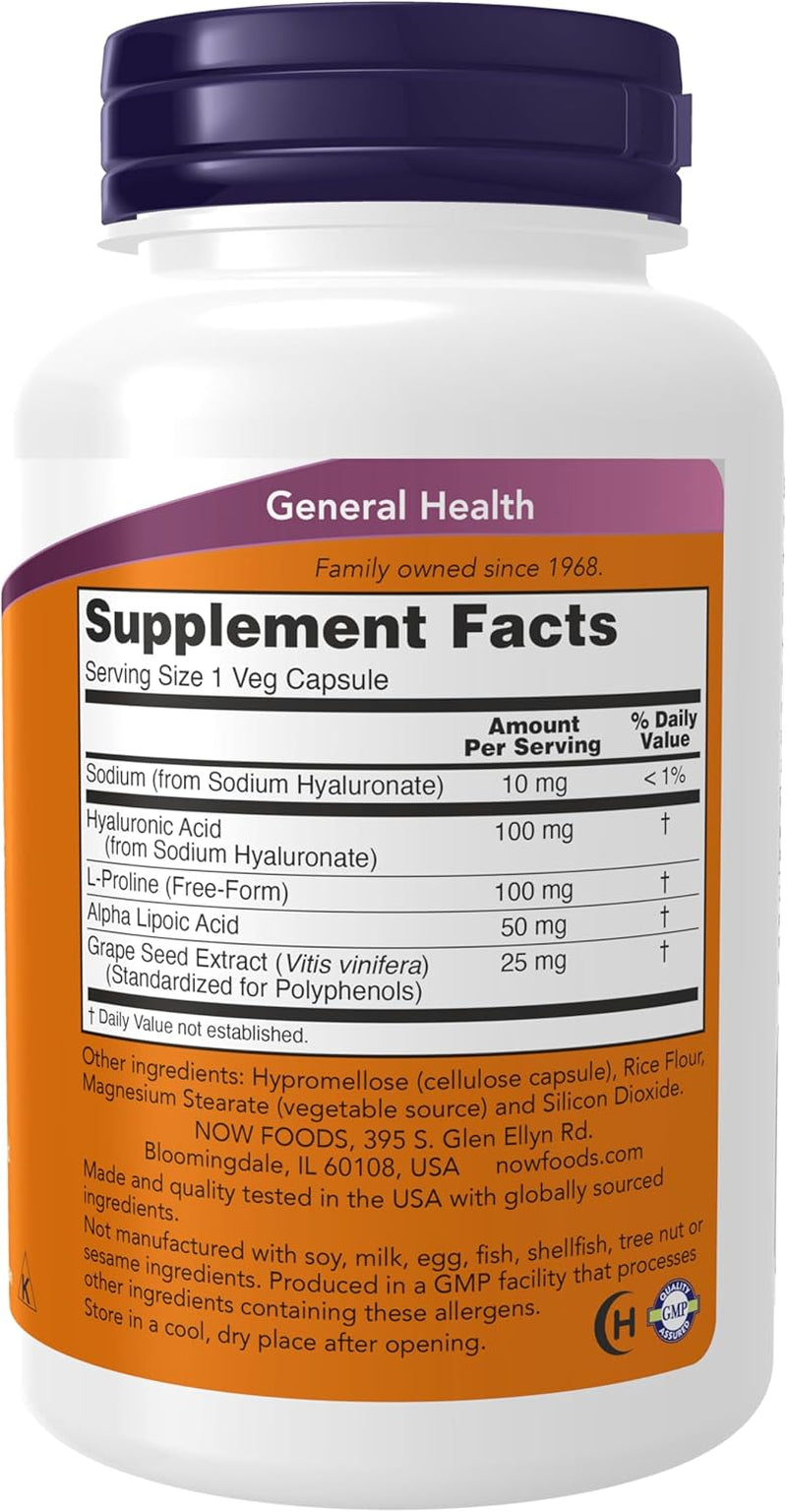 Hyaluronic Acid 100Mg,120 Veg Capsules
