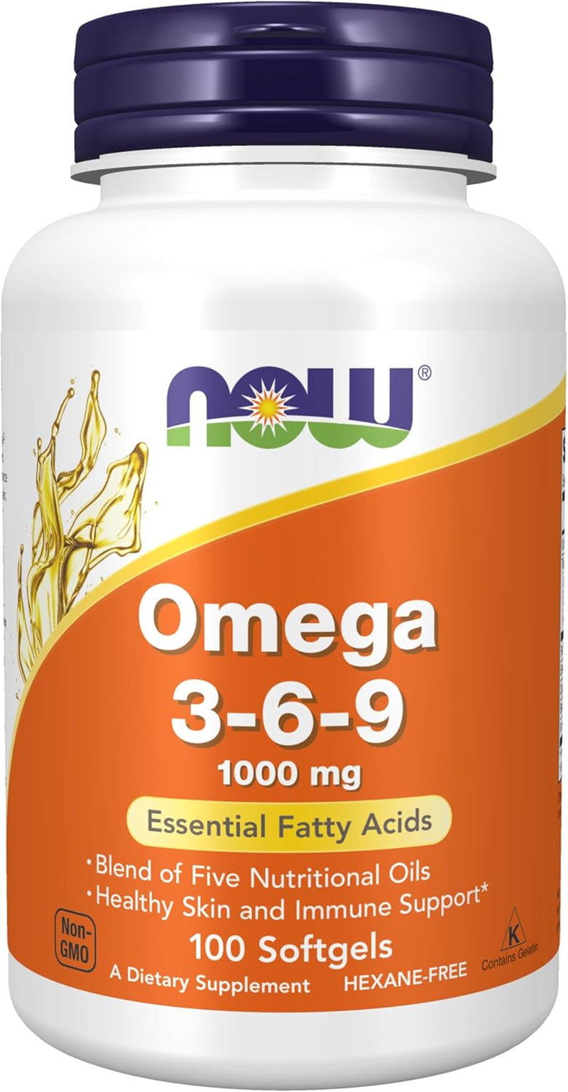 Supplements, Omega 3-6-9 1000 Mg with a Blend of Flax Seed, Evening Primrose, Canola, Black Currant and Pumpkin Seed Oils, 100 Softgels