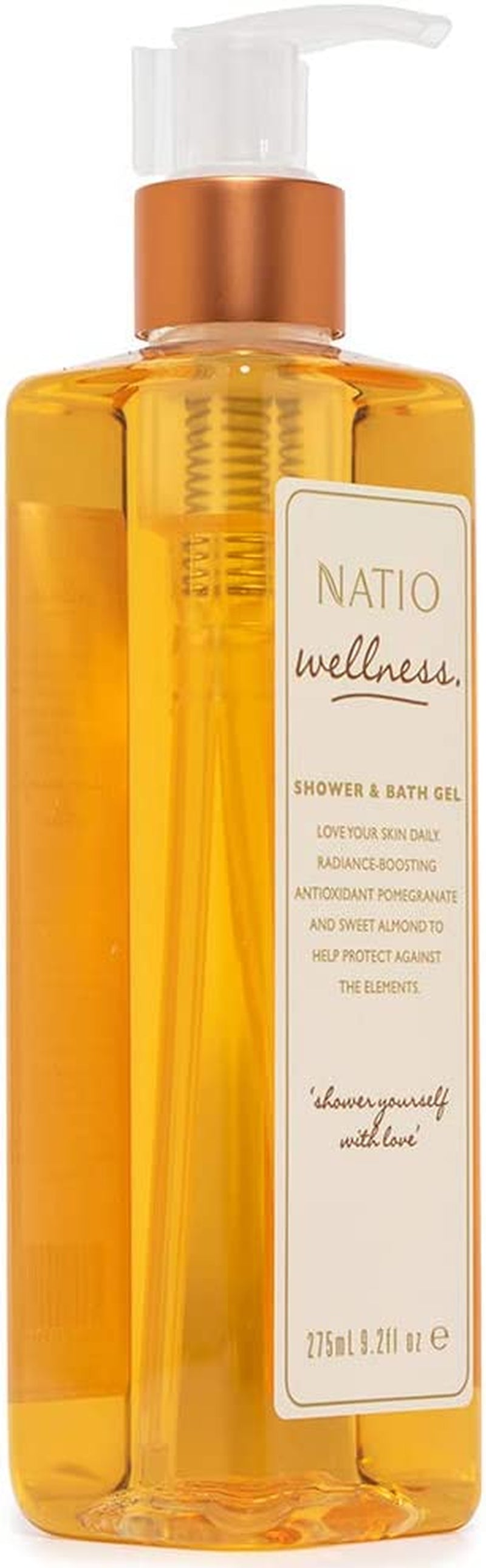 Australia Wellness Shower & Bath Gel 275Ml - Pomegranate, Sweet Almond, Honey & Coconut Body Wash - Hydrating, Cleansing & Replenishing - Made in Australia