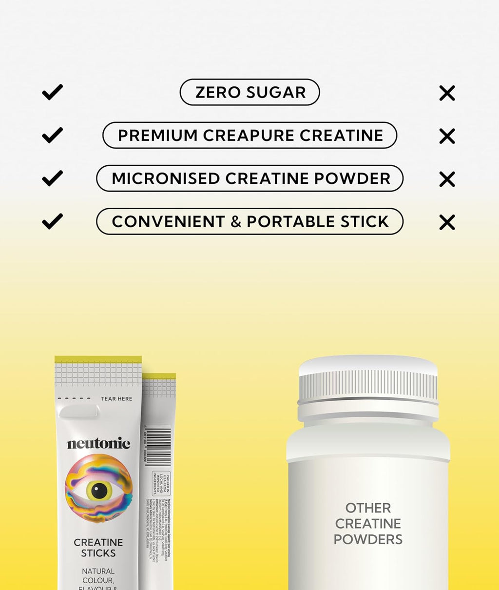 Creatine Monohydrate Sticks | Pineapple Flavoured | 30 Sticks | Premium Micronised Creapure Creatine Powder | Zero Sugar, Vegan | Convenient Travel Packets