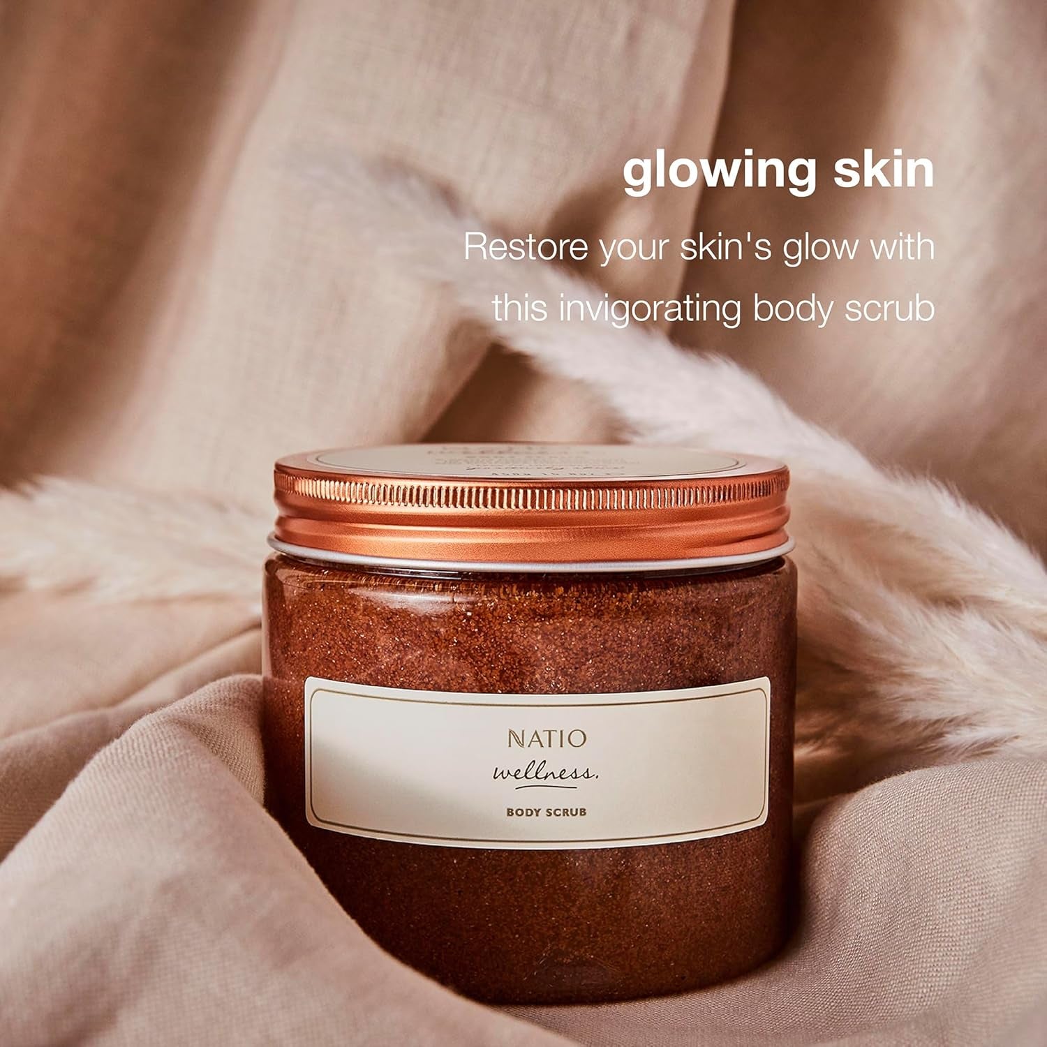 Australia Wellness Body Scrub 450G - Antioxidant Pomegranate Body Exfoliator - Walnut, Pomegranate, Coconut& Pumice Exfoliant - Microbead Free - Made in Australia