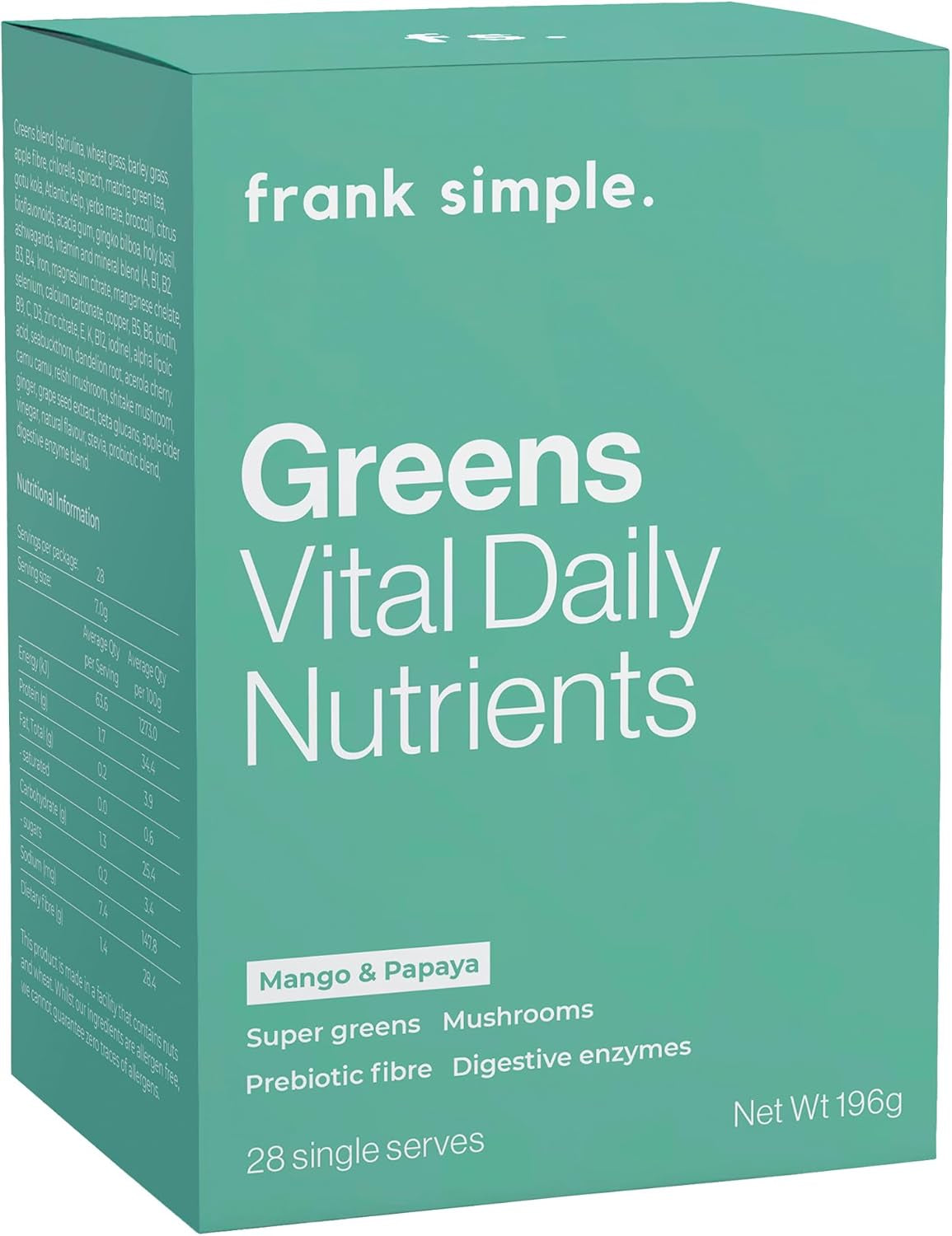 Greens Vital Daily Nutrients 28 Sachets