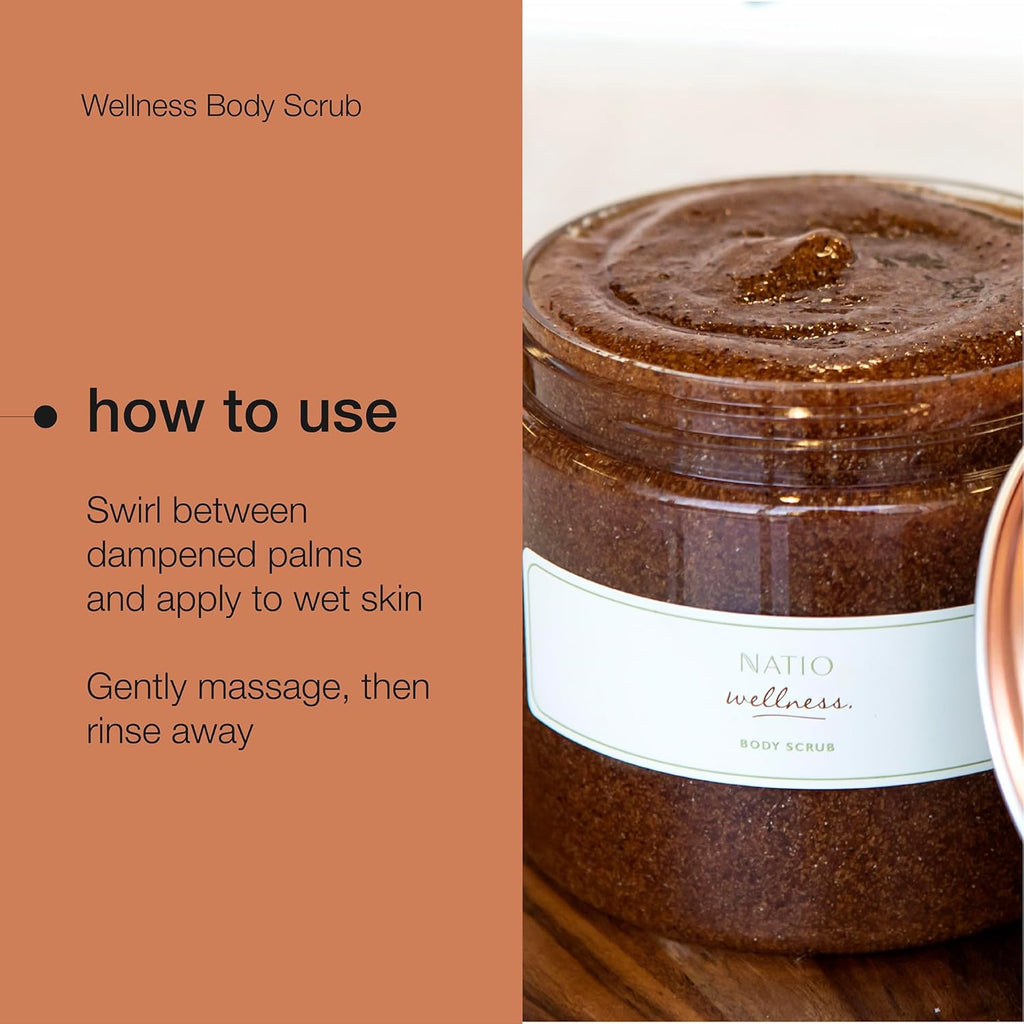 Australia Wellness Body Scrub 450G - Antioxidant Pomegranate Body Exfoliator - Walnut, Pomegranate, Coconut& Pumice Exfoliant - Microbead Free - Made in Australia