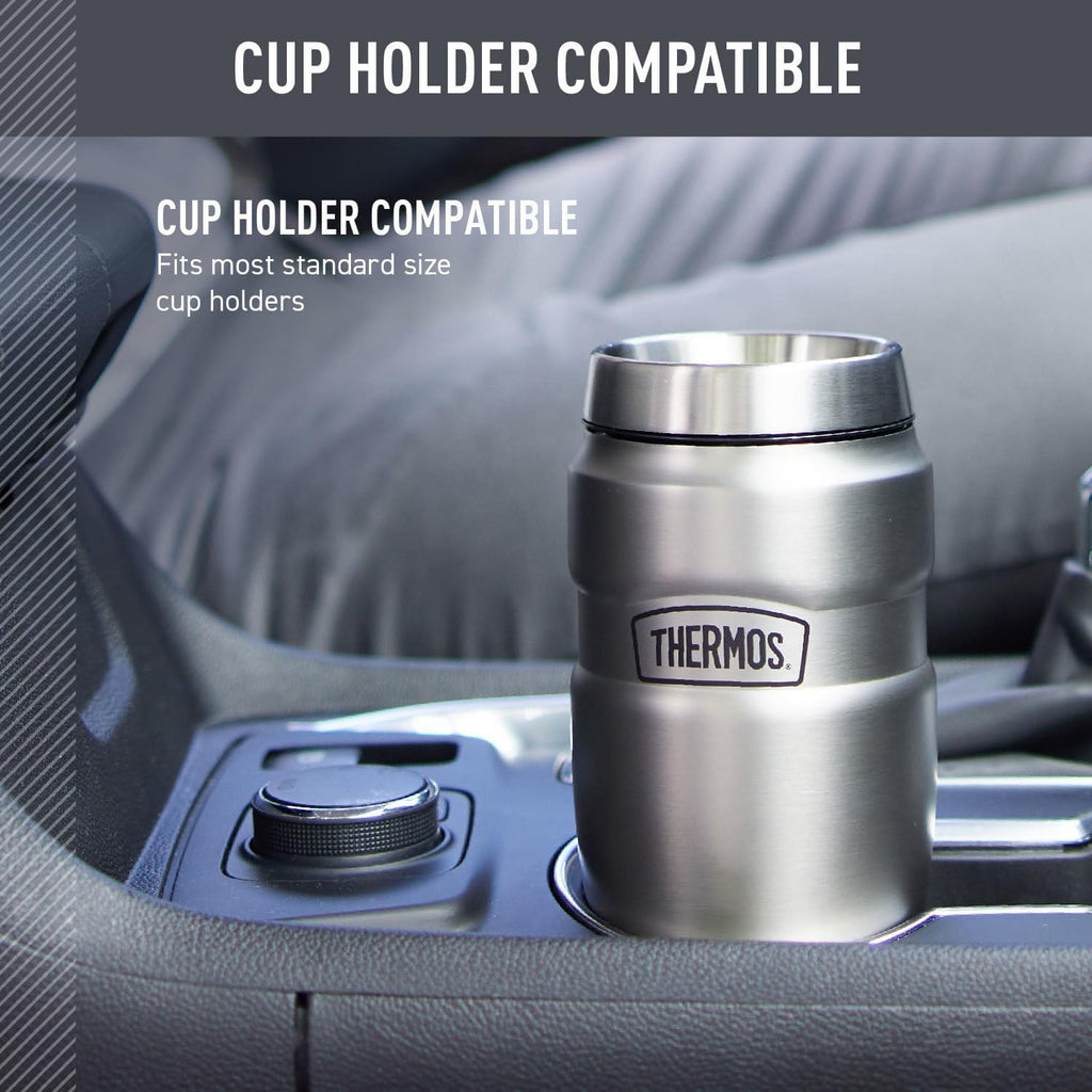 Stainless King Vacuum-Insulated Travel Tumbler, 16 Ounce, Matte Steel