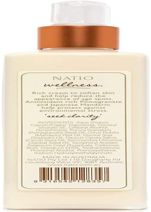 Australia Wellness Intensive Hand Cream 260Ml - Softening Hand Cream for Age Spots & Hard Working Hands - Pomegranate & Mandarin - Made in Australia