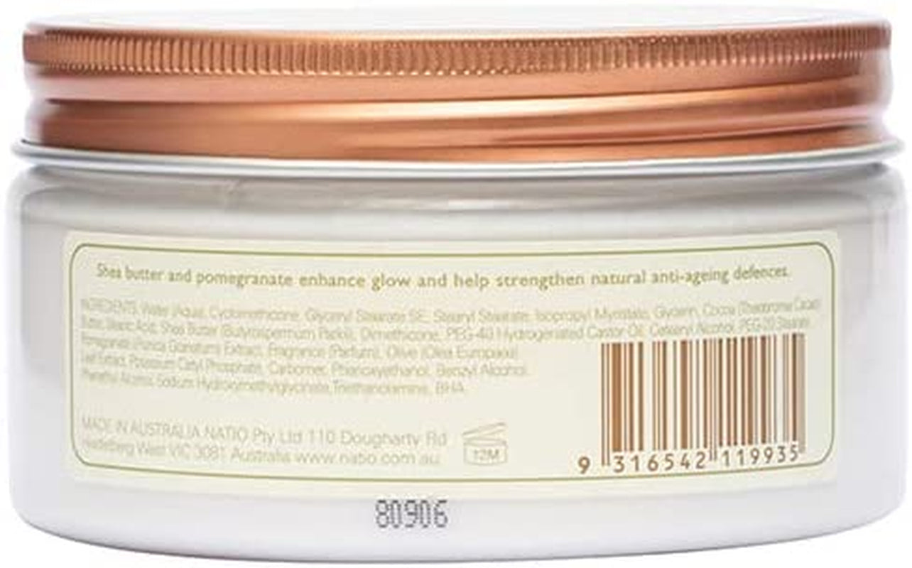 Australia Wellness Body Butter 240G - Cocoa Butter, Shea Butter, Pomegranate & Olive Leaf - Intensively Hydrating, Smoothing & Replenishing - Made in Australia