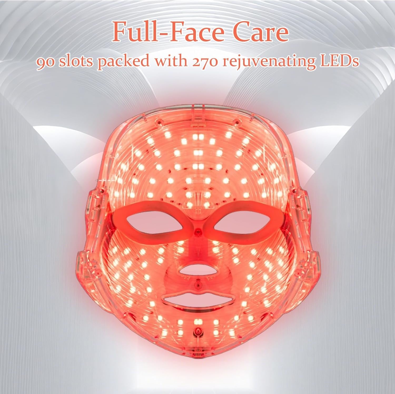 LED Face Mask - Red Light Therapy Face Mask for Skin Rejuvenation, 7 Color LED Light Therapy Facial Mask with Collagen Boost, Anti-Aging, and Acne Treatment, At-Home Beauty Device for Glowing Skin