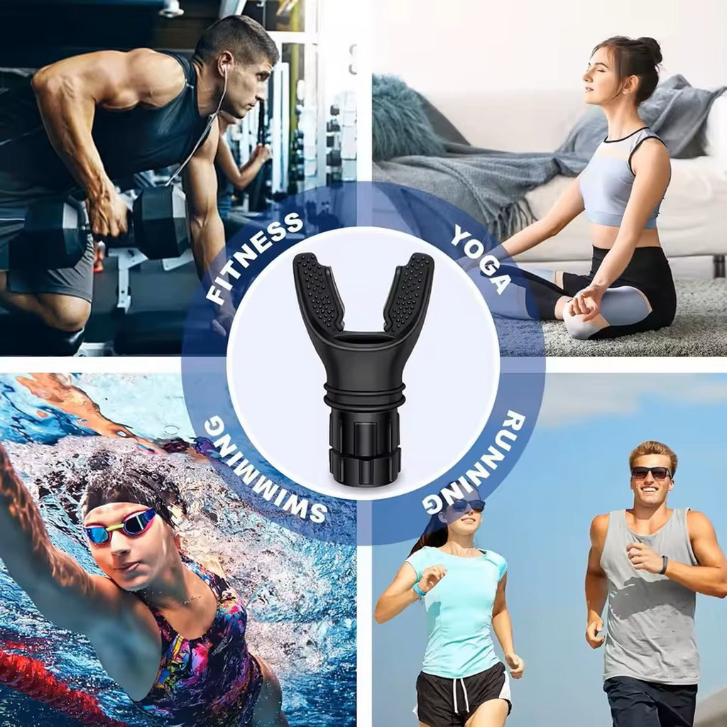 Breathing Trainer Lung Flexer Durable Fitness Exerciser Increases Lung Capacity Breath Adjustable Levels Respiratory Deep Breath